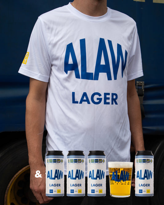 ALAW Lager (4x500ml) + Tshirt + Glass
