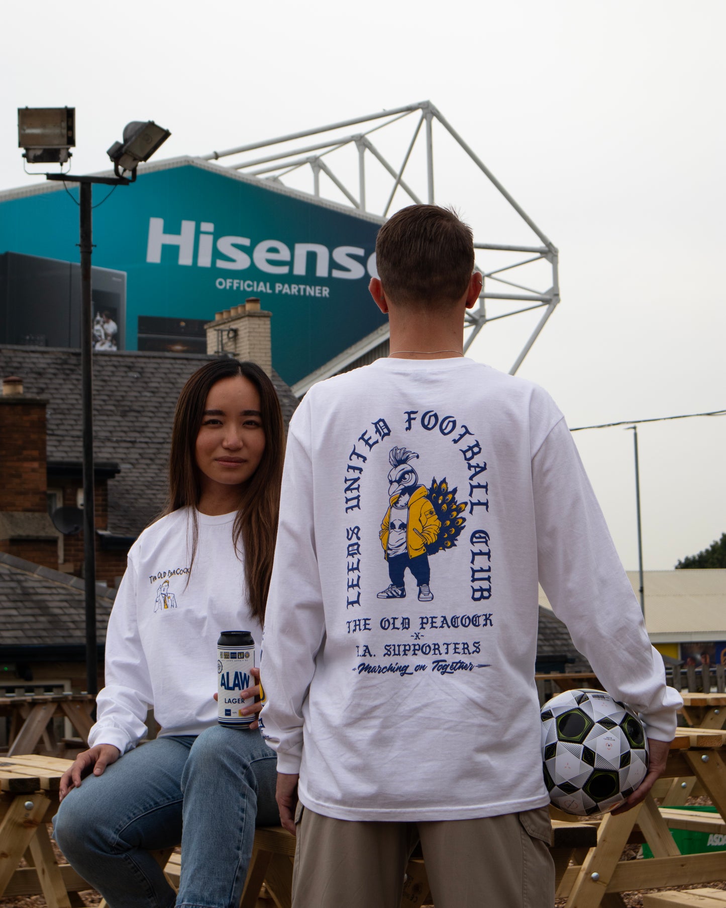 OLD PEACOCK x LA SUPPORTERS LONG SLEEVED TOP